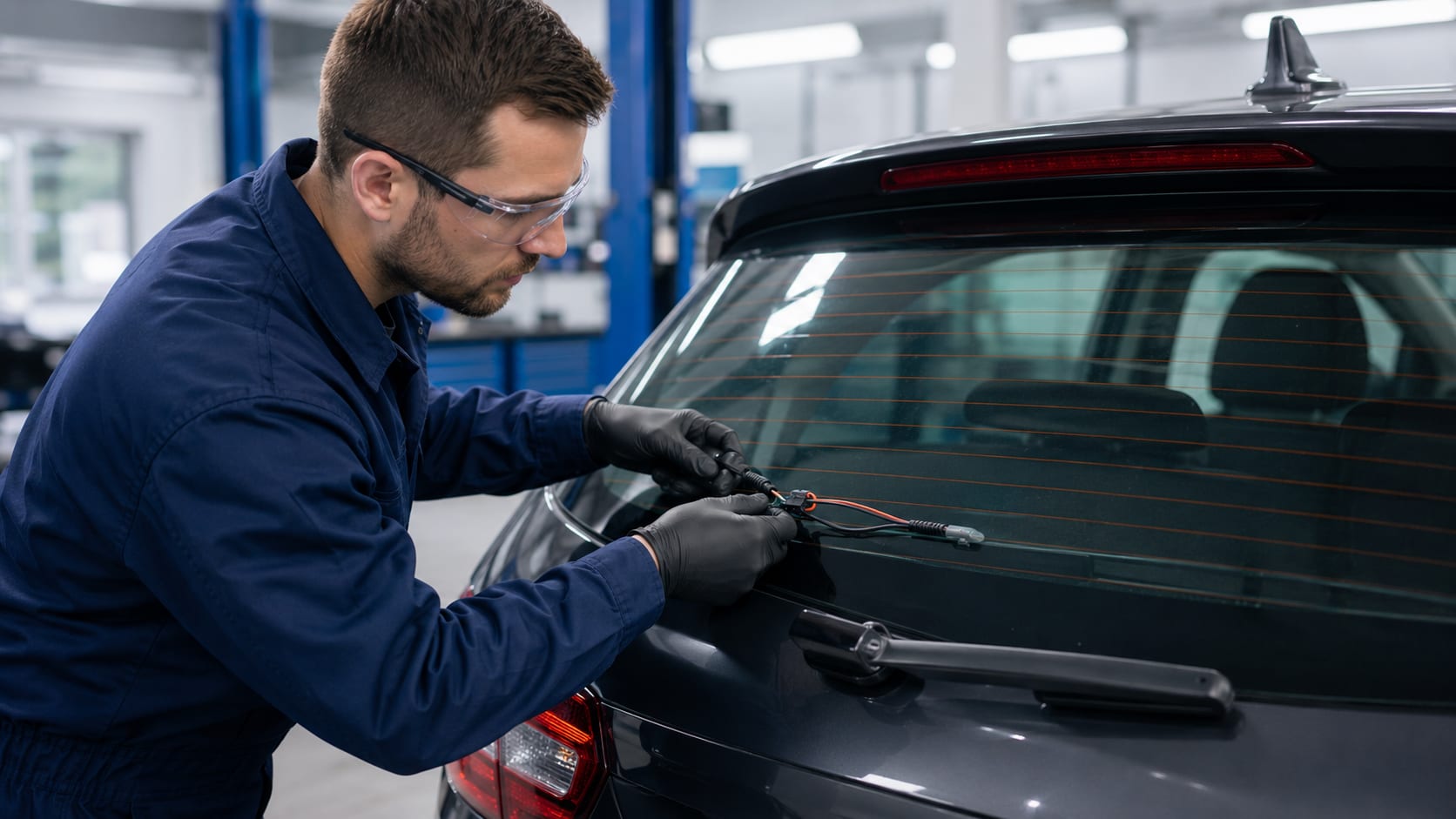 Remplacement de lunette arrière chauffante à domicile par BLUE PARE BRISE